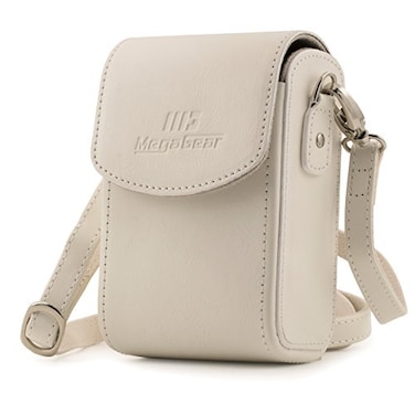 MegaGear Canon PowerShot SX740 HS SX730 HS Leather Camera Case with Strap White