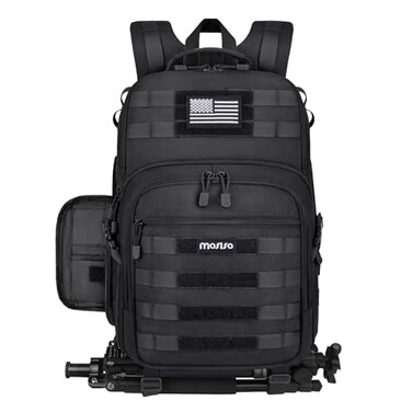 MOSISO Camera Backpack DSLRSLRMirrorless Tactical Camera Bag Case with Laptop Compartment Compatible with CanonNikonSony Black