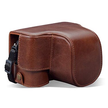 MegaGear MG1953 Ever Ready Genuine Leather Camera Case Compatible With Sony Alpha 7C A7 C 2860MM Brown