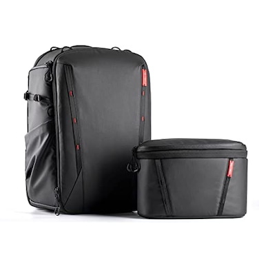 PGYTECH OneMo 2 25L33L Camera Backpack with Shoulder Bag for Photographers Waterproof Large Camera Bag for CanonNikonSonydji DroneLaptopTripod Black