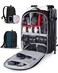 BAGSMART Camera Bag for DSLR Waterproof Camera Backpacks for Photographers Camera Case with Laptop Compartment156 Black