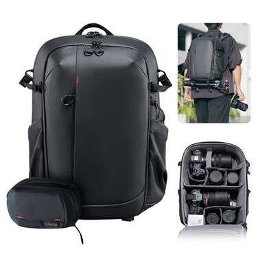 UURig ULANZI BP09 Traker Camera Backpack 22L Versatile Camera Travel Bag Quick Access Well Organized Professional Photography Storage Shoulder Backpack for SonyNikon DSLR Cameras