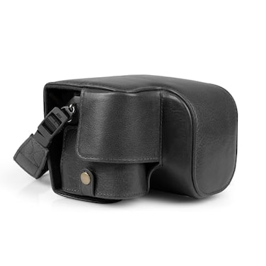 MegaGear Mega Gear Genuine Leather Camera Case for Sony Alpha a6700 1650mm Stylish and Protective Black