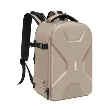 MOSISO Camera BackpackDSLRSLRMirrorless Photography Camera Bag Full Open Waterproof Hardshell Bag with InsertTripod HolderLaptop Compartment Compatible with CanonNikonSony Camel