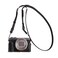 VOVMOEYA Protective Camera Case for Canon Powershot G7X Mark IIIG7X Mark II Half Case with Adjustable Shoulder StrapPU g7x Mark iii Accessories LightweightBlack