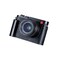 SIUTATDSH Camera Half Case for Leica Q3 Vintage Metal Genuine Leather Camera Protective Cases Stylish Portable Shockproof BlackD