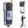 REYGEAK for Insta360 X5 Utility FrameAluminum Camera Cage for Insta360 X5Protective Case with Silicone Lens CoverProtective Case with 14 Thread Folding Fingers for Inst 360 Accessories