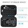 Lacdo Camera Case for Canon PowerShot G7 X Mark IIIPowerShot G7 X Mark II 4K Vlogging Camera Point and Shoot Vlogging Camera Bag Carrying Case Mesh Pocket fits USB Cable Batteries BlackBlack