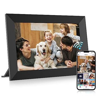 MaxAngel Uhale Digital Picture Frame 32GB Storage 101 Inch WiFi Electronic Photo Frames SD Card Slot IPS Touch Screen HD Display Auto Rotate Slideshow Share Videos Photos Instantly Send Wishes Remotel