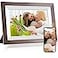 Weipan Frameo 101 Inch WiFi Digital Picture Frame with Frameo App IPS Touch Screen HD Electronic Digital Photo Frame Share Photos Videos Instantly AutoRotate Digital Picture Frame Brown Wood