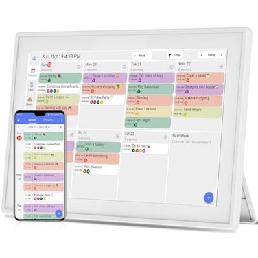 Annalivkg Digital Calendar Wall Planner 101 inch Touch Screen Smart Electronic Planner with ThirdParty Calendar Sync Chore Tracker Meal Plan Family Digital Picture Frame Photo frame wall calendar 2026