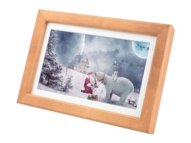 Waveshare 73inch ACeP 7Color EPaper with Solid Wood Photo Frame UltraLong Standby 800 480 Resolution Batteries are Not Included