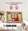 BIGASUO Frameo 101 Digital Picture Frame with 32GB Memory WiFi Electronic Photo Frame Wood 1280 x 800 IPS Touch Screen AutoRotate Slideshow Wall Mountable Share PhotosVideo Remotely Anywhere