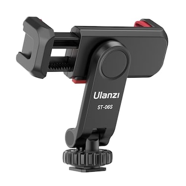 ULANZI Select Phone Tripod Mount Holder for iPhone ULANZI ST06S Camera Hot 2 Cold Shoe Phone Mount Compatible for iPhone Android Sony Canon DJI Ronin SSC Zhiyun Gimbals