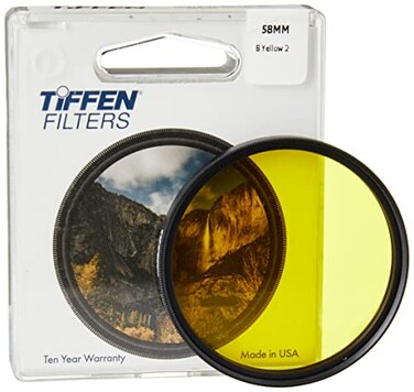 Tiffen 58mm 8 Camera Lens Filter Yellow