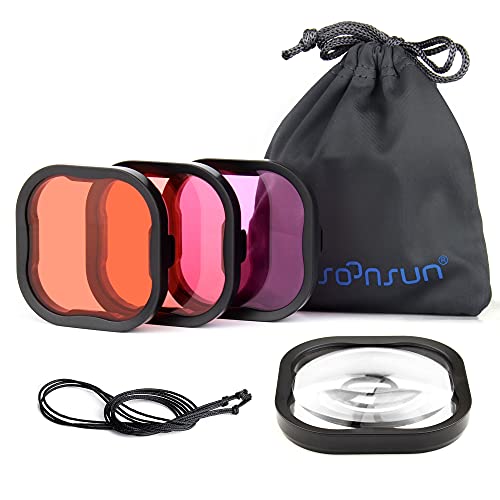 سون صن SOONSUN 4pack Underwater Dive Filters For Gopro Hero