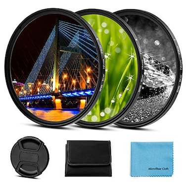 X-SweetDream Sedremm Compatible with 62mm Star Filter 3 Pieces Starburst Lens Filter Canon Nikon Sony Olympus Pentax Tarmon Sigma and Other DSLR Cameras 4 Points 6 Points 8 Points