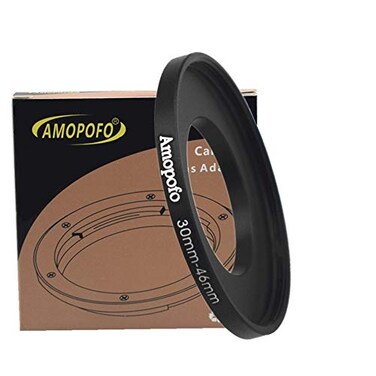 AMOPOFO 30mm to 46mm Camera Filters Ring Compatible All 30mm Camera Lenses or 46mm UV CPL Filter Accessory3046mm Camera Step Up Ring