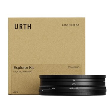 Urth 37mm 3in1 Explorer Lens Filter Kit UV Circular Polarising CPL Variable Neutral Density ND2400 NanoCoated HD Optical Glass Camera Filters