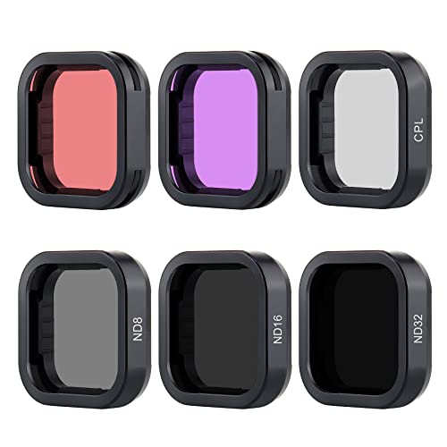 yallsame Yallsame Nd Filter Snorkel Filter 6pack Accessories Kit For Gopro Hero 12 11 10