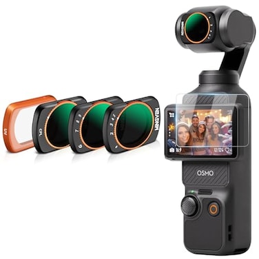 MINGVEN Magnetic Adjustable ND Filters Set for DJI Osmo Pocket 4Pocket 3Xtra Muse Camera Accessories Adjustable ND Filters 15 Stops 69 Stops 4 Pack CPL UV VND232 VND64512