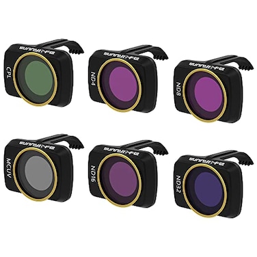 GLOBACT CPL ND Filters Set for DJI MiniMavic Mini Accessories UV CPL ND4 ND8 ND16 ND32 6 Pack