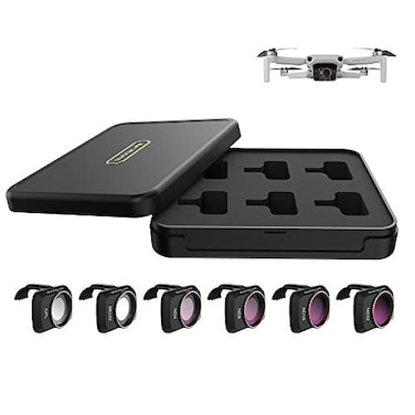 GLOBACT Lens Filter Set Compatible with DJI Mini 4KMini 2Mavic MiniMini SEMini 2 SE Accessories 6Pcs Filter Combo Multi Coated Filters Camera Lens CPL MCUV ND4 ND8 ND16 ND32