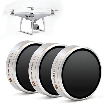 LENSKINS 3 Pack ND4ND8ND16 Camera Lens Filter for DJI Phantom 4 ProProAdvance AGC Optics WeatherSealed MultiResistant Coated Neutral Density Filter