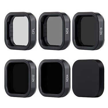 YALLSAME ND Filter for GoPro Hero 1211109 BlackHero 11 Black Mini Filter SetCPLND6432168 and Lens Cap Cover for GoPro 12