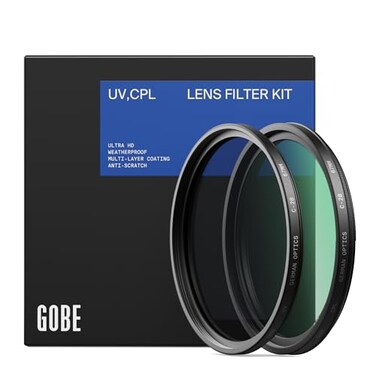 Gobe 82mm UV Circular Polarizing CPL Lens Filter Kit Pro