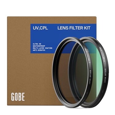 Gobe 72mm UV Circular Polarizing CPL Lens Filter Kit