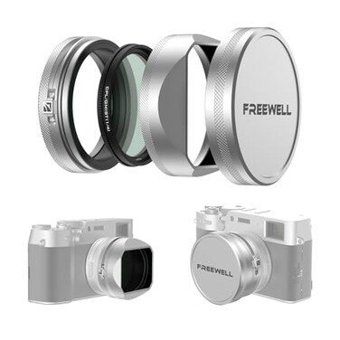 Freewell CPLBlack Diffusion Mist 14 Filter Kit with Lens Hood for Fuji X100 Series X100VI X100V X100T X100F X100SX100 Silver