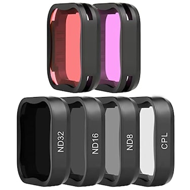 SOONSUN 6Pack Lens Filter for GoPro Hero 7 6 5 Black ND8 ND16 ND32 CPL Light Red Magenta Filter Neutral Density Circular Polarizing and Dive Filters Kit for GoPro Hero 5 6 7 Black Camera