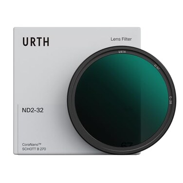 Urth 39mm ND232 Variable ND Lens Filter Plus 15 Stop Range HD Optical Glass 20Layer NanoCoated Neutral Density Filter for Cameras