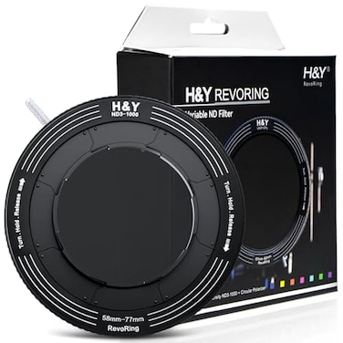 HY HY RevoRing ND Filter 2in1 Variable Neutral Density Filter and Adjustable Adapter Ring for 58mm 62mm 67mm 72mm 77mm Camera Lens ND3 to ND1000 1510 Stops VND Filter