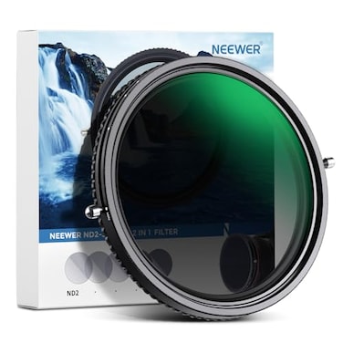 NEEWER 2 in 1 82mm Variable ND Filter ND2ND32CPL Filter Circular Polarizer No X Cross30 Layer Nano CoatedHD Optical GlassUltra Slim Aluminum Alloy FrameWater ResistantScratch Resistant