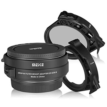 Meike MKEFTMC Dropin Filter AutoFocus Lens Adapter Compatible with Canon EFEFS Lenses to EOS M Cameras with Variable ND Filter and UV Filter EOS M M2 M3 M5 M6 M10 M50 M100 M200 Cameras