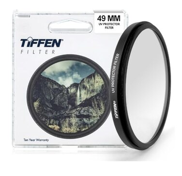 Tiffen 49UVP Slim 49mm UV Protection Filter for Camera Lens Clear Optical Glass Impact Resistant
