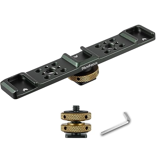 ميني فوكس Minifocus Triple Cold Shoe Extension Bar Mount Aluminum Alloy Hot Shoe Mount Bracket With