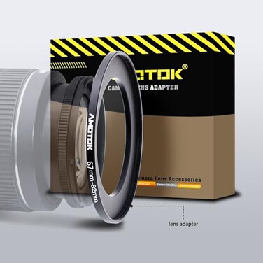 AMOTOK 67mm Lens to 82mm Camera Lens Adapter67mm to 82mm Filter Stepup Ring Adapter RingCompatible All 82mm Filter Accessory