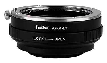 Fotodiox Lens Mount Adapter wBuiltin Aperture Control Dial Compatible with Sony AMount Minolta AF Lenses to fit Micro Four Thirds MFT Mount Mirrorless Cameras