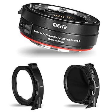 Meike MKEFTRC VND Metal AutoFocus Mount Lens Adapter with Dropin Variable ND and UV Filters Converter for Canon EFEFS Lenses to Canon EOS R and EOS RP R5 R5C R6 Cameras