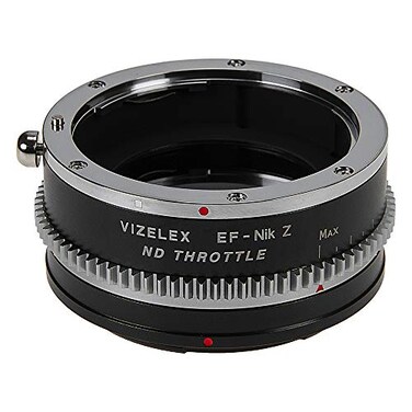 Fotodiox Vizelex CINE ND Throttle Lens Adapter Compatible with Canon EF Lenses to Nikon ZMount Cameras Builtin Variable ND Filter 28 Stops