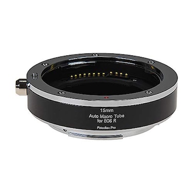Fotodiox Pro Automatic Macro Extension Tube 15mm Section Compatible with Canon RF EFR Mount MILC Cameras for Extreme Closeup Photography