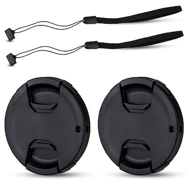 JJC 2Pack 55mm Front Lens Cap Cover with Cap Keeper for Nikon D3500 D3400 D5600 D7500 with AFP 1855mm Kit Lens Other Lenses with 55mm Filter Thread Not for AFSEFS 1855mm Lenses