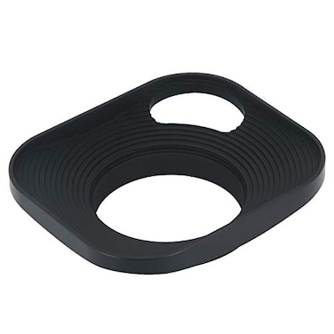 Haoge LHB39P 39mm Square Metal Screwin Lens Hood Hollow Out Designed with Cap for Leica Rangefinder Camera with 39mm E39 Filter Thread Lens Black