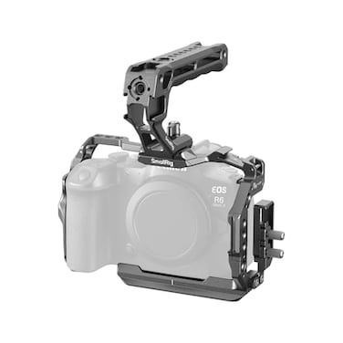 SmallRig R6 II Hawklock Camera Cage Kit for Canon R6 Mark II Full Cage with Top Handle and Cable Clamp Buitin Cold Shoes and NATO Rails 5197