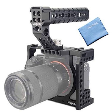 MagicRig A7iii A7riii Full Camera Cage Rig and ARRI Locating Top Handlewith 5 Cold Shoe Mounts 14 38 ARRI Holes for Sony A7III A73 A7RIII A7R3 A7M3A7R Mark IIIILCE7RM3
