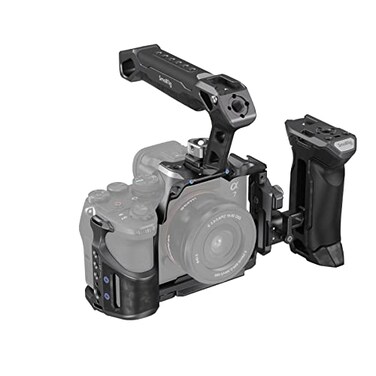 SmallRig A7 IV Cage With Top Handle Clamp for HDMI Cable and Side Handgrip Advanced Kit for Sony Alpha 7R V7 IV7S III