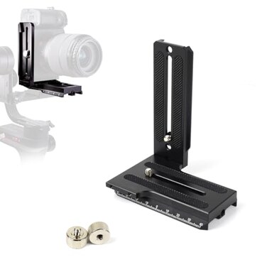 EaxanPic Aluminum L Bracket Vertical Horizontal Switching Quick Release Plate for Zhiyun WeebillS Crane 23 Gimbal Stabilizer Tripod Monopod and SLRs